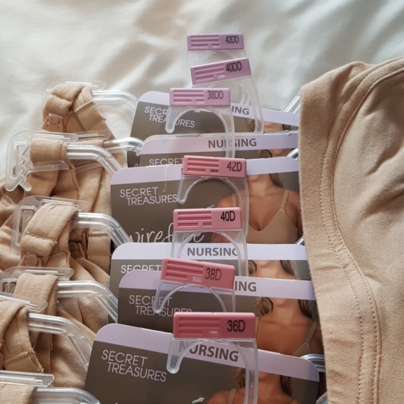 Secret Treasures Nursing bras multiple sizes beige D & DD - Picture 2 of 9